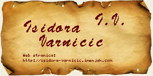Isidora Varničić vizit kartica